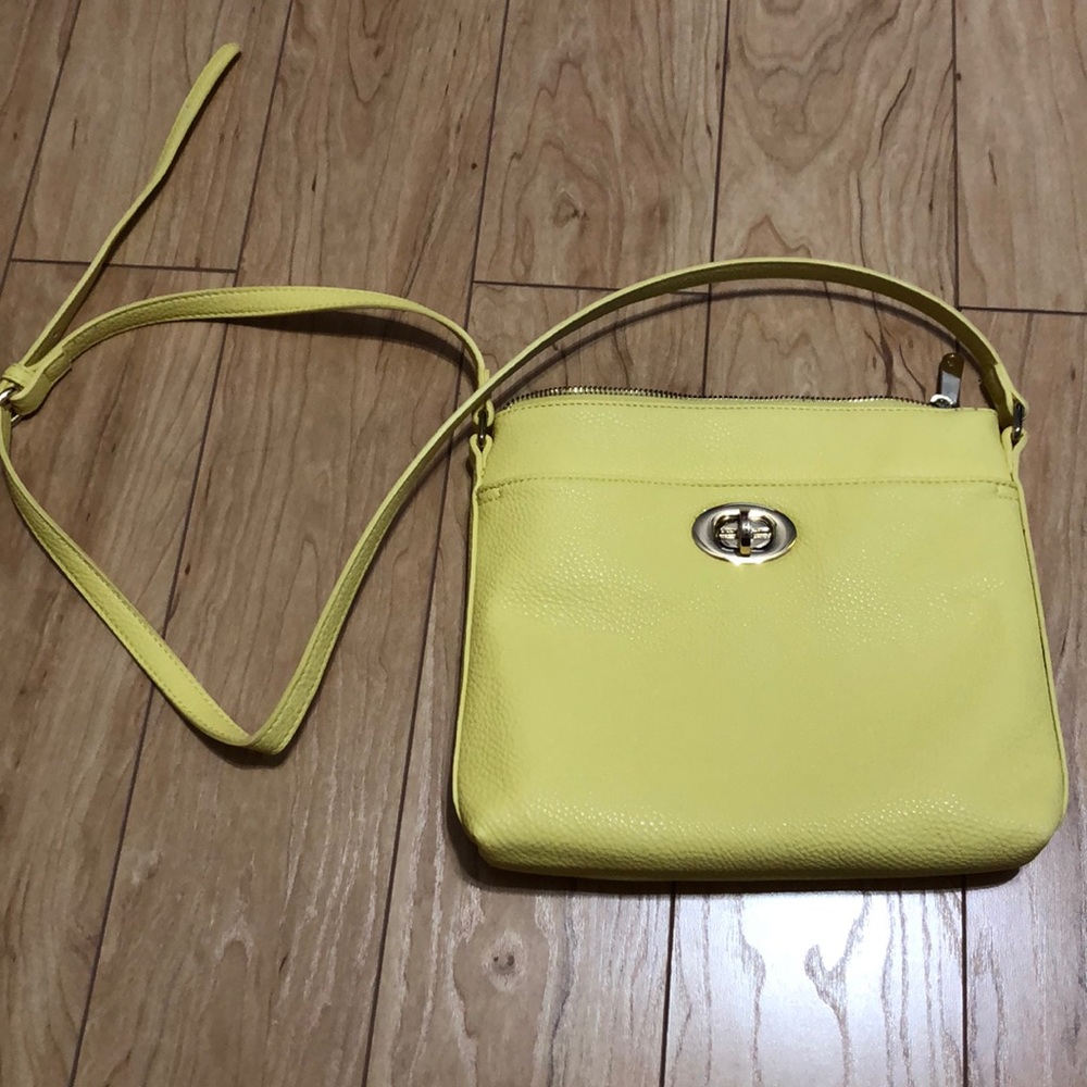 Light yellow crossbody from Charming Charlie’s